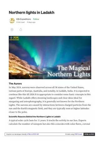 Chasing the Northern Lights in Ladakh: Ladies and gentlemen,  embark on a spectacular adventure!