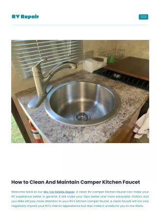 camper kitchen faucet