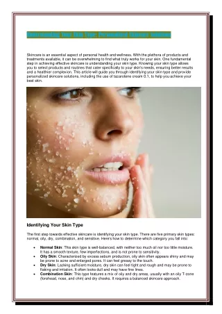 Understanding Your Skin Type: Personalized Skincare Solutions