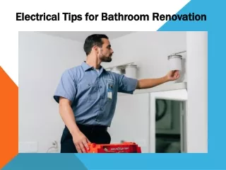 Electrical Tips for Bathroom Renovation