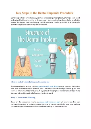 Key Steps in the Dental Implants Procedure