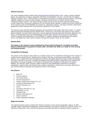 Activated Alumina Market
