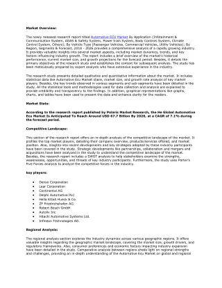 Automotive Ecu Market