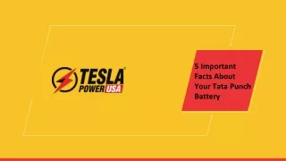 Know Facts About Tata Punch Battery - Tesla Power USA