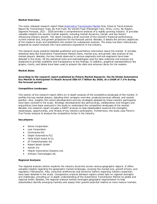 Automotive Transmission Market