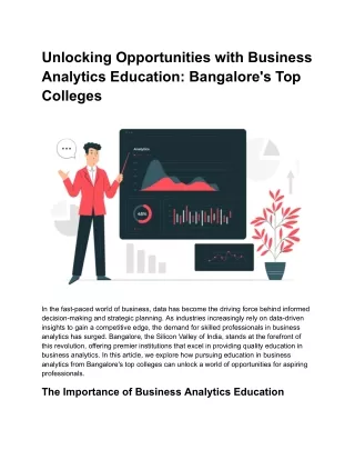 Unlocking Opportunities with Business Analytics Education_ Bangalore's Top Colleges