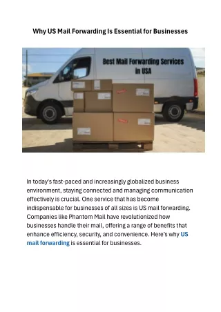 Why US Mail Forwarding Is Essential for Businesses