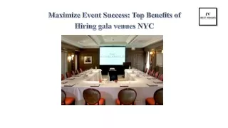 Top Benefits of Hiring gala venues NYC