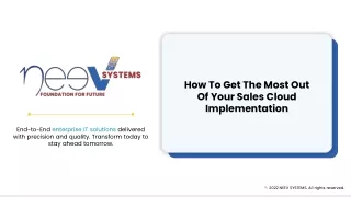 How To Get The Most Out Of Your Sales Cloud Implementation - Neev Systems