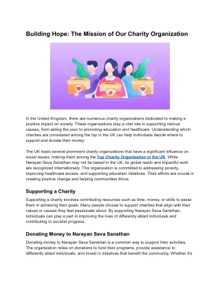 Building Hope_ The Mission of Our Charity Organization