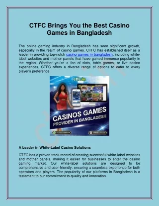 Best Casino Games in Bangladesh: Your Ultimate Guide