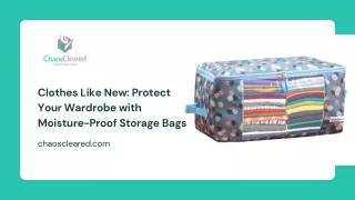 Clothes Like New Protect Your Wardrobe with Moisture-Proof Storage Bags