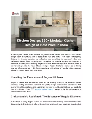 Kitchen Design: 350  Modular Kitchen Design At Best Price In India