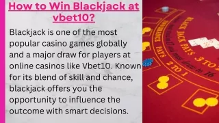 How to Win Blackjack at vbet10?