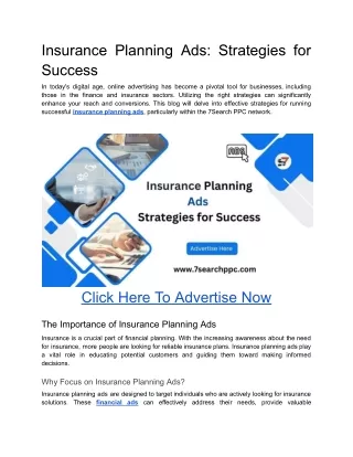 Insurance Planning Ads_ Strategies for Success