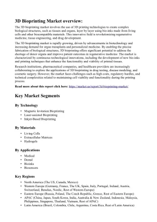 3D Bioprinting Market: Innovations in Scaffold Design and Functionality