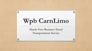 Hassle-Free Business Travel Transportation Service