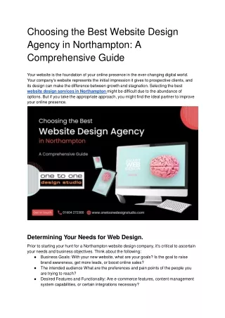 Choosing the Best Website Design Agency in Northampton_ A Comprehensive Guide.docx