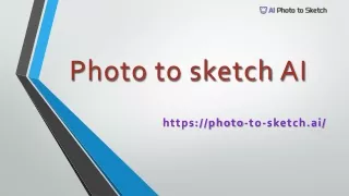 Photo to sketch AI