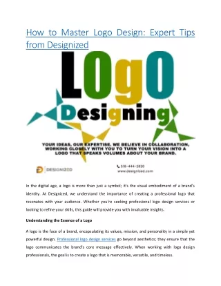 How to Master Logo Design