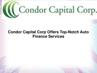 Condor Capital Corp | Condor Capital Corp Hauppauge NY