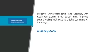 Iz180 Target Rifle  Kadfirearms.com