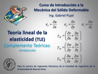 COMPLEMENTO TEÓRICAS - Introducción a la teoría lineal de la elasticidad