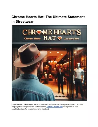 Chrome Hearts Hat_ The Ultimate Statement in Streetwear