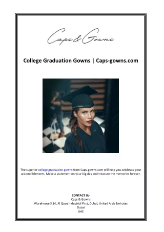 College Graduation Gowns | Caps-gowns.com