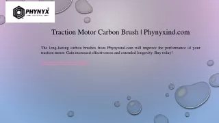 Traction Motor Carbon Brush  Phynyxind.com