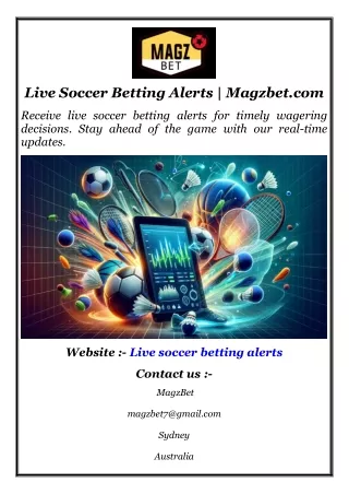 Live Soccer Betting Alerts  Magzbet.com