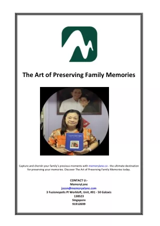 The Art of Preserving Family Memories