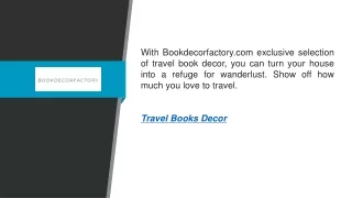 Travel Books Decor  Bookdecorfactory.com