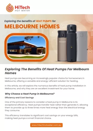 Exploring the benefits of heat pumps for melbourn homes