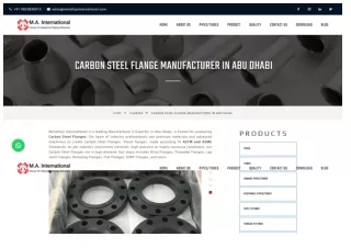 CARBON STEEL FLANGE MANUFACTURER IN ABU DHABI