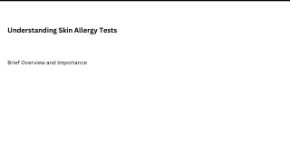 Understanding Skin Allergy Tests