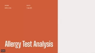 Allergy Test Analysis