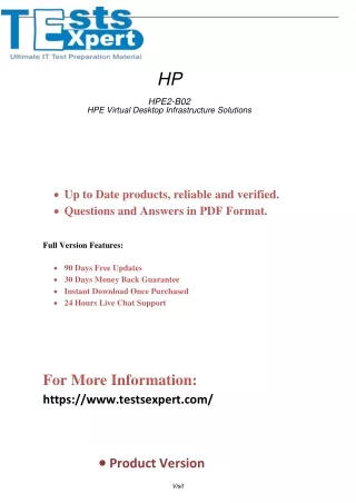 Thrive in HPE2-B02 HPE Virtual Desktop Infrastructure Solutions Exam