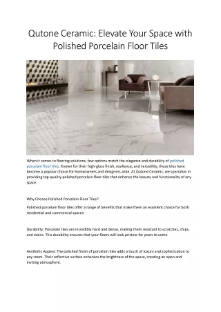 polished porcelain floor tiles