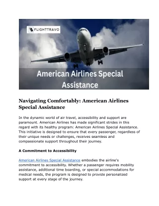 American Airlines Special Assistance