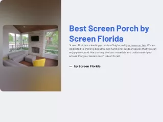 Best Screen Porch