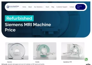 Refurbished Siemens MRI Machine Price