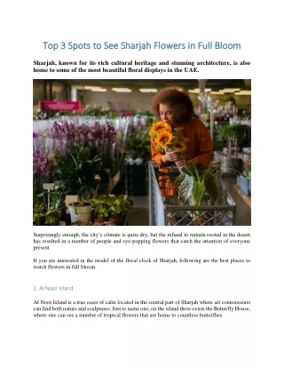 Top 3 Spots to See Sharjah Flowers in Full Bloom