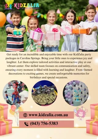 Party Packages in Caroline Springs | KidZalia