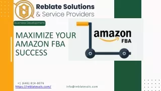 AMAZON FBA SUCCESS WITH REBLATE SOLUTIONS