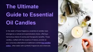 The Ultimate Guide to Essential Oil Candles