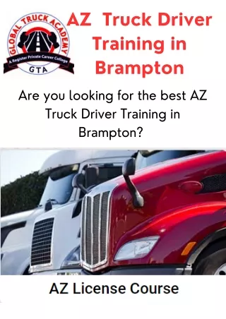 az truck driver training in brampton