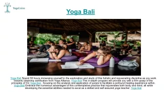 Yoga Bali