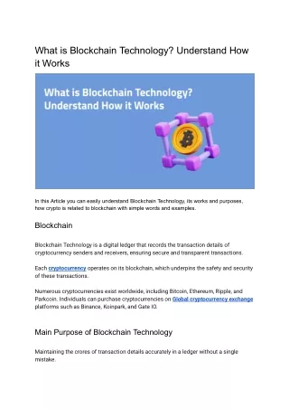 What is Blockchain Technology