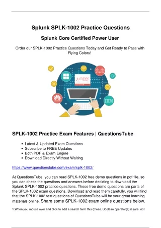 Authentic Splunk SPLK-1002 Exam Questions - Strategies for Success